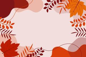 Autumn fall leaf abstract background. vector