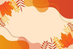Autumn leaves background abstract background design vector