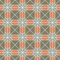 Neutral minimalist Seamless pattern. Abstract geometric flower Pattern. Geometric tile. vector