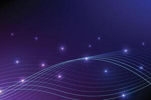 Abstract wave line data technology background concept. Design for futuristic, fiber optic, wave, telecoms, digital, internet, online, network, communication, connection, technology, machine, learning. vector