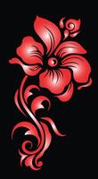 Gradient Flower And Black Background vector