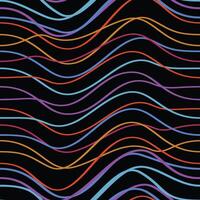 Seamless abstract pattern with wavy lined shapes vector