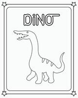 Dinosaur coloring pages for kids vector