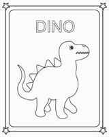 Dinosaur coloring pages for kids vector