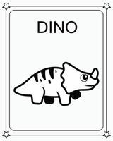 Dinosaur coloring pages for kids vector