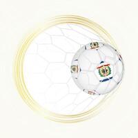 Football emblem with football ball with flag of West Virginia in net, scoring goal for West Virginia. vector