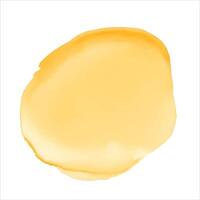 Yellow watercolor round shape, stain, blob, circle. Hand drawn watercolor abstract element vector
