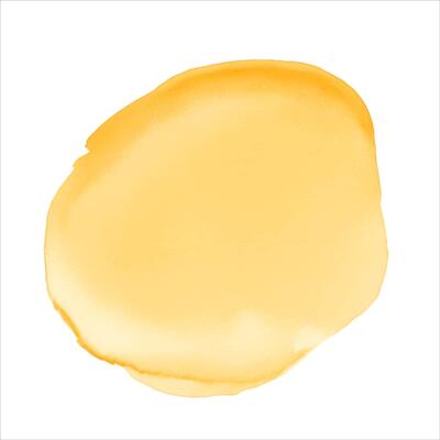 Yellow watercolor round shape, stain, blob, circle. Hand drawn watercolor abstract element