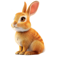 Brown Rabbit isolated on transparent background png