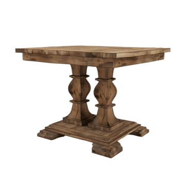 de madera mesa aislado en transparente antecedentes - rústico mueble diseño png