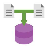 Data Collection Flat Icon Design vector