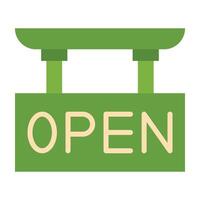 Open Flat Icon Design vector