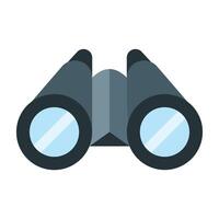 Binoculars Flat Icon Design vector
