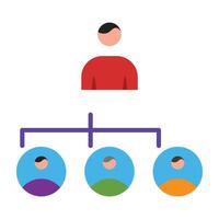 Hierarchy Line Icon Design vector
