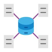 Data Network Flat Icon Design vector