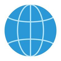 Globe Line Icon Design vector