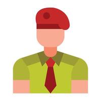 Officer Flat Icon Design vector