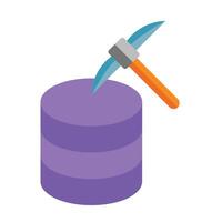 Data Mining Flat Icon Design vector