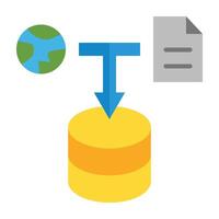 Data Gathering Flat Icon Design vector