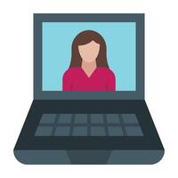 Tutor Flat Icon Design vector