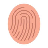 Fingerprint Flat Icon Design vector