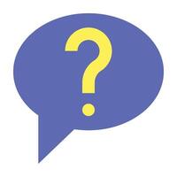Questions Line Icon Design vector