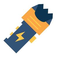 Taser Flat Icon Design vector