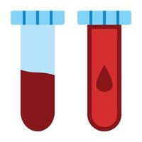 Blood Sample Flat Icon Design vector