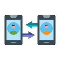 Peer To Peer Line Icon Design vector