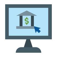 Internet Banking Line Icon Design vector