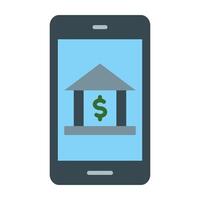 Mobile Banking Line Icon Design vector