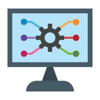 Computer Science Flat Icon Design vector