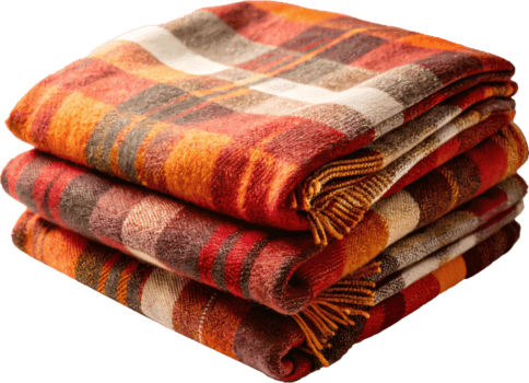 caloroso lã xadrez cobertor isolado png