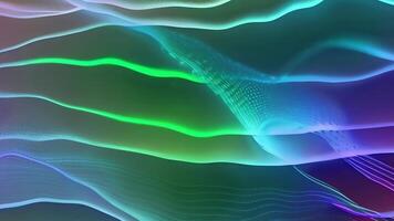 Abstract digital art of waves and lines video
