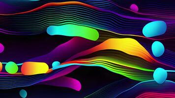 A colorful abstract background with waves and shapes video