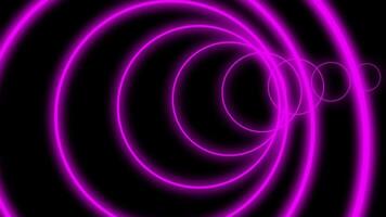 Infinite neon glowing technologic tunnel looping animation video