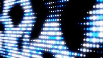 Blue color Line art and dot design flowing randomly. Seamless loop. 3d render. video