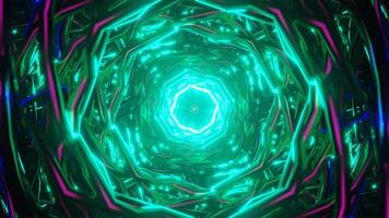 Flashing strobes create a futuristic vibe in a colorful, abstract VJ loop. video
