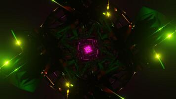 A colorful, futuristic VJ loop with abstract flashing strobe lights. video