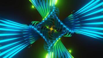 Flashing strobe lights create a colorful, futuristic VJ loop with abstract energy. video