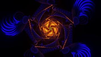 Futuristic strobe lights flash through colorful, abstract patterns in a VJ loop. video