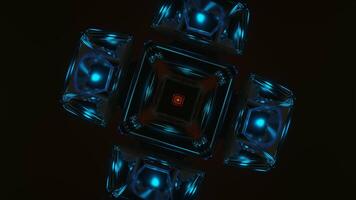 Colorful strobe lights flash in an abstract, futuristic VJ loop. video