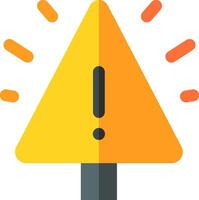 A yellow triangle with an exclamation mark on it vector