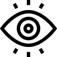 An eye icon with a circle around it vector