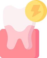 A tooth with a lightning bolt on it vector