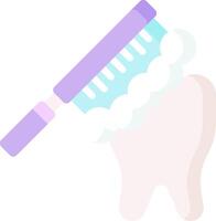 A toothbrush with toothpaste on it vector