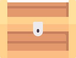 A wooden chest with a key in it vector