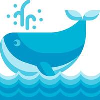 A whale with a blue background and a blue wave vector
