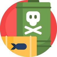 A green can with a skull and crossbones on it vector