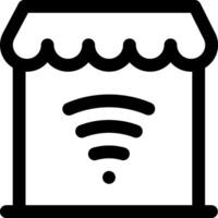A wifi icon with a black and white image vector